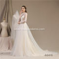 Arabic Dubai Luxury Lace Bridal Ball Gown New vestido de noiva Custom Made maternity wedding dress long sleeve